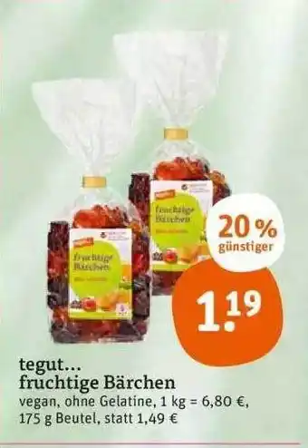 tegut Tegut Fruchtige Bärchen Angebot