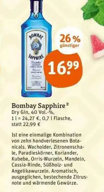 tegut Bombay Sapphire Angebot