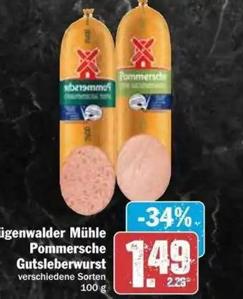 dodenhof Rügenwalder Mühle Pommersche Gutsleberwurst Angebot