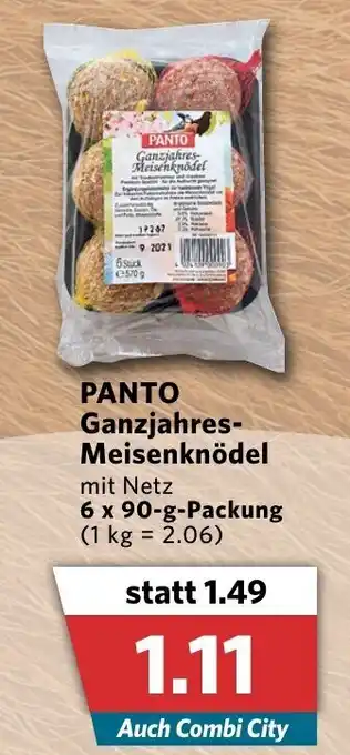 Combi Panto Ganzjahres Meisenknödel 6x90 g Packung Angebot