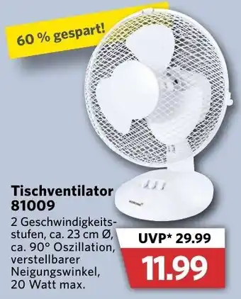 Combi Tischventilator 81009 Angebot