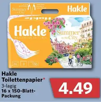 Combi Hakle Toilettenpapier 16 x 150 Blatt Packung Angebot