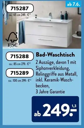 Aldi Süd Bad-Waschtisch Angebot