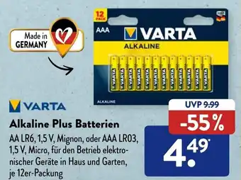 Aldi Süd Varta Batterien 12st Angebot