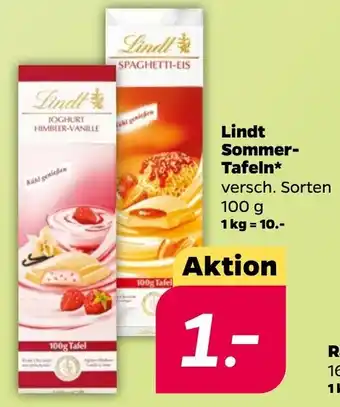 NETTO Lindt Sommer Tafeln 100 g Angebot