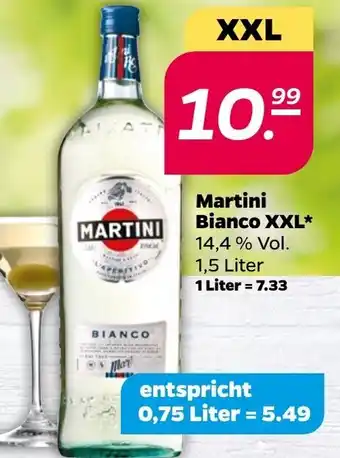 NETTO Martini Bianco XXL 1,5 Liter Angebot