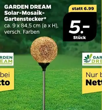 NETTO Garden Dream Solar-Mosaik-Gartenstecker ca.9 x 84,5 cm (∅ x H) Angebot