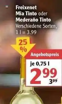 Globus Freixenet Mia Tinto Oder Mederaño Tinto Angebot