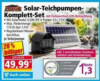 Norma Mauk Solar-teichpumpen-komplett-set Angebot