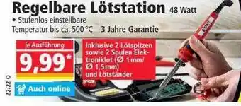 Norma Regelbare Lötstation 48 Watt Angebot