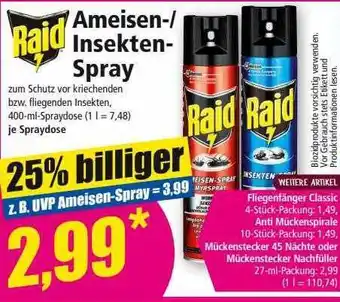 Norma Raid Ameisen- Insekten-spray Angebot