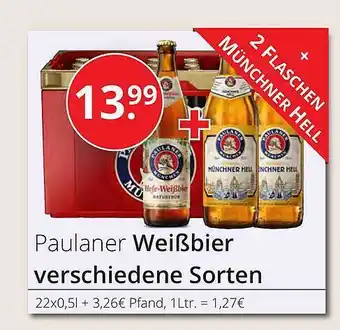 Sagasser Paulaner Weißbier Angebot