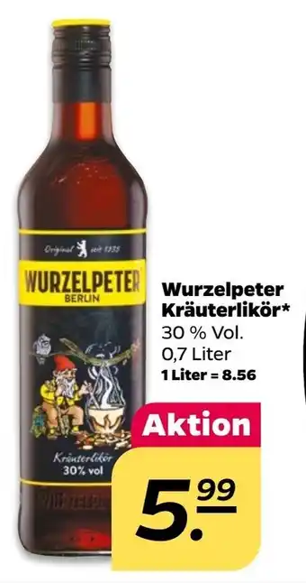 NETTO Wurzelpeter Kräuterlikör 0,7 Liter Angebot