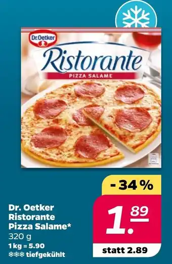 NETTO Dr. Oetker Ristorante Pizza Salame 320 g Angebot