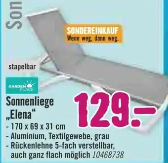 Hornbach Sonnenliege ,,Elena" Angebot