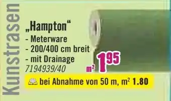 Hornbach Kunstrasen ,,Hampton" Angebot