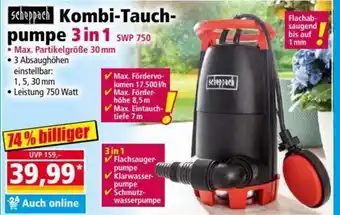 Norma Scheppach Kombi Tauchpumpe 3in1 SWP 750 Angebot