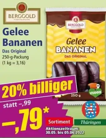 Norma Berggold Gelee Bananen 250 g Packung Angebot