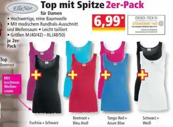 Norma ElleNor Top mit Spitze 2er Pack Angebot