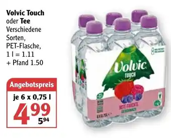 Globus Volvic Tee o. Touch 6*750ml Angebot