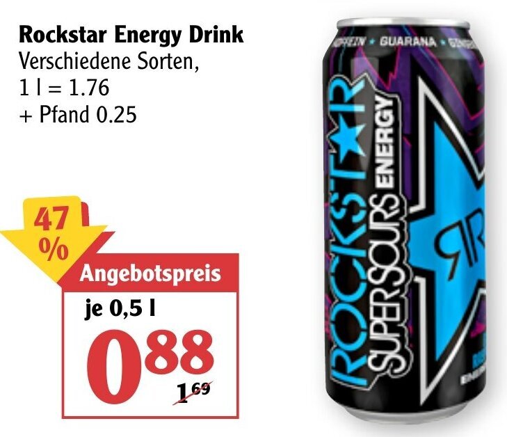 Rockstar Energy Drink 500ml Angebot bei Globus