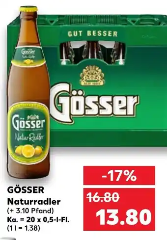 Kaufland Gösser Naturradler 20x0,5 L-Fl. Angebot