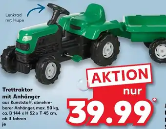 Kaufland Trettraktor mit Anhänger Angebot