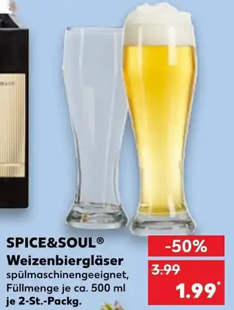 Kaufland Spice&Soul Weizenbiergläser 2 St. Packg. Angebot