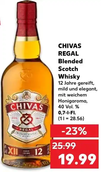 Kaufland Chivas Regal Blended Scotch Whisky 0,7 L-Fl. Angebot