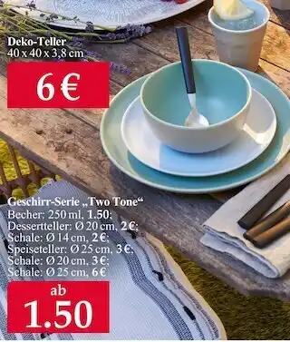 Woolworth Geschirr-serie „two tone“ Angebot