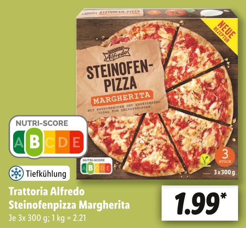 Trattoria alfredo steinofenpizza margherita Angebot bei Lidl