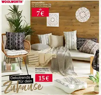 Woolworth Ornamentfliese oder baumwolldecke Angebot