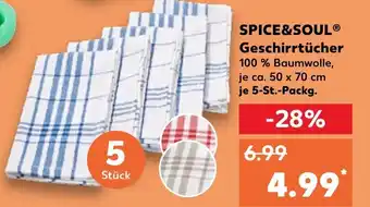 Kaufland Spice&Soul Geschirrtücher 5 St. Packg. Angebot