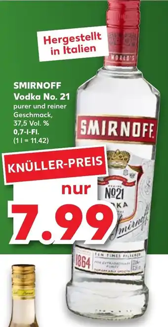 Kaufland Smirnoff Vodka No. 21 0,7 L-Fl. Angebot