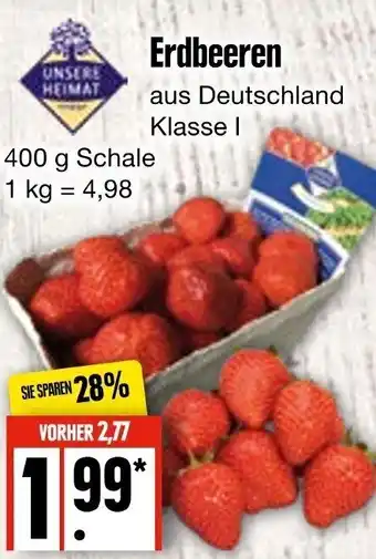 Edeka Frischemarkt Erdbeeren 400 g Schale Angebot