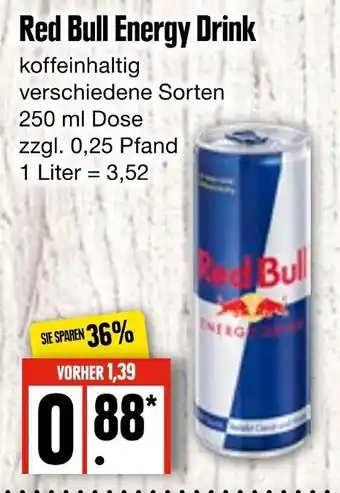 Edeka Frischemarkt Red Bull Energy Drink 250 ml Dose Angebot