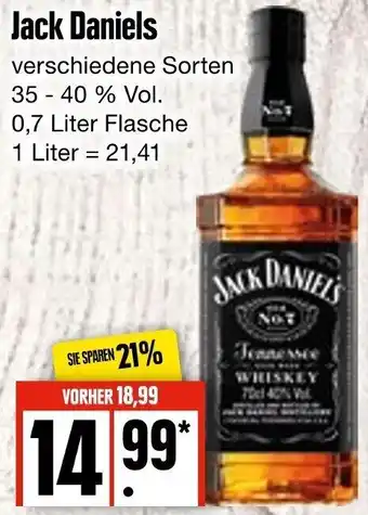 Edeka Frischemarkt Jack Daniel's 0,7 Liter Flasche Angebot