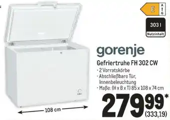 METRO Gorenje Gefriertruhe FH 302 CW Angebot