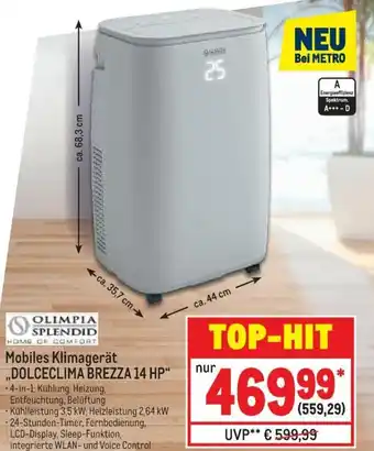 METRO Olimpia Splendid Mobiles Klimagerät ,,DOLCECLIMA BREZZA 14 HP" Angebot