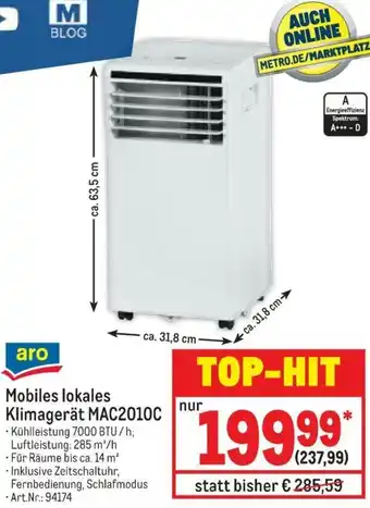 METRO aro Mobiles Iokales Klimagerät MAC2010C Angebot