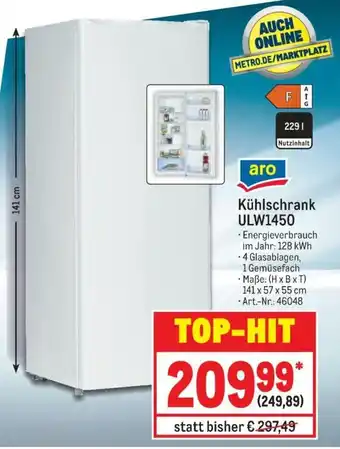 METRO aro Kühlschrank ULW1450 Angebot