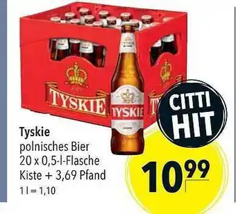 CITTI Markt Tyskie Polnisches Bier Angebot