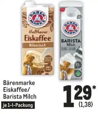 METRO Bärenmarke Eiskaffee/Barista Milch 1 L Packung Angebot