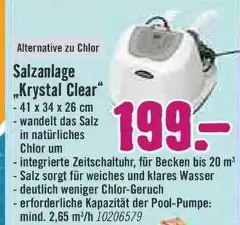 Hornbach Salzanlage „krystal Clear“ Angebot