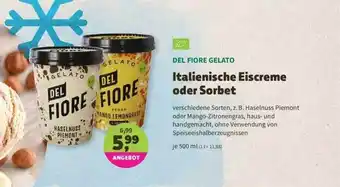 Denns BioMarkt Del Fiore Gelato Italienische Eiscreme Oder Sorbet Angebot