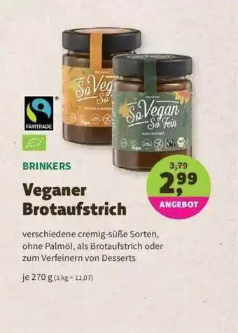 Denns BioMarkt Brinkers Veganer Brotaufstrich Angebot