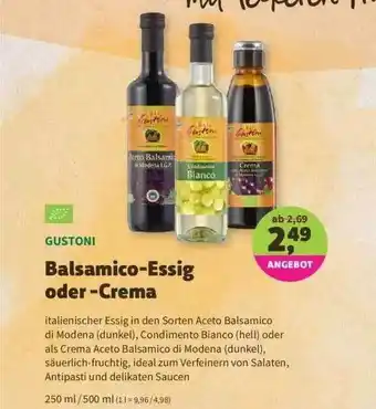 Denns BioMarkt Gustoni Balsamico-essig Oder -crema Angebot