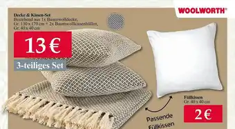 Woolworth Decke & Kissen-set Angebot