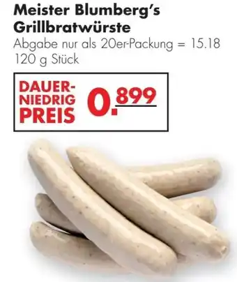 Handelshof Meister Blumberg's Grillbratwürste 120 g Stück Angebot