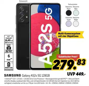 MEDIMAX Samsung Galaxy A52s 5G 128GB Angebot